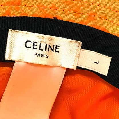 Celine Hat 2Aub0930C Nylon Black Logo Quilting ?