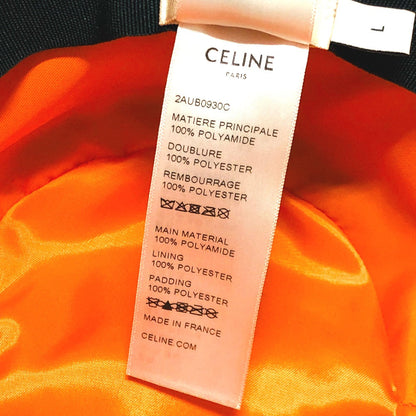Celine Hat 2Aub0930C Nylon Black Logo Quilting ?