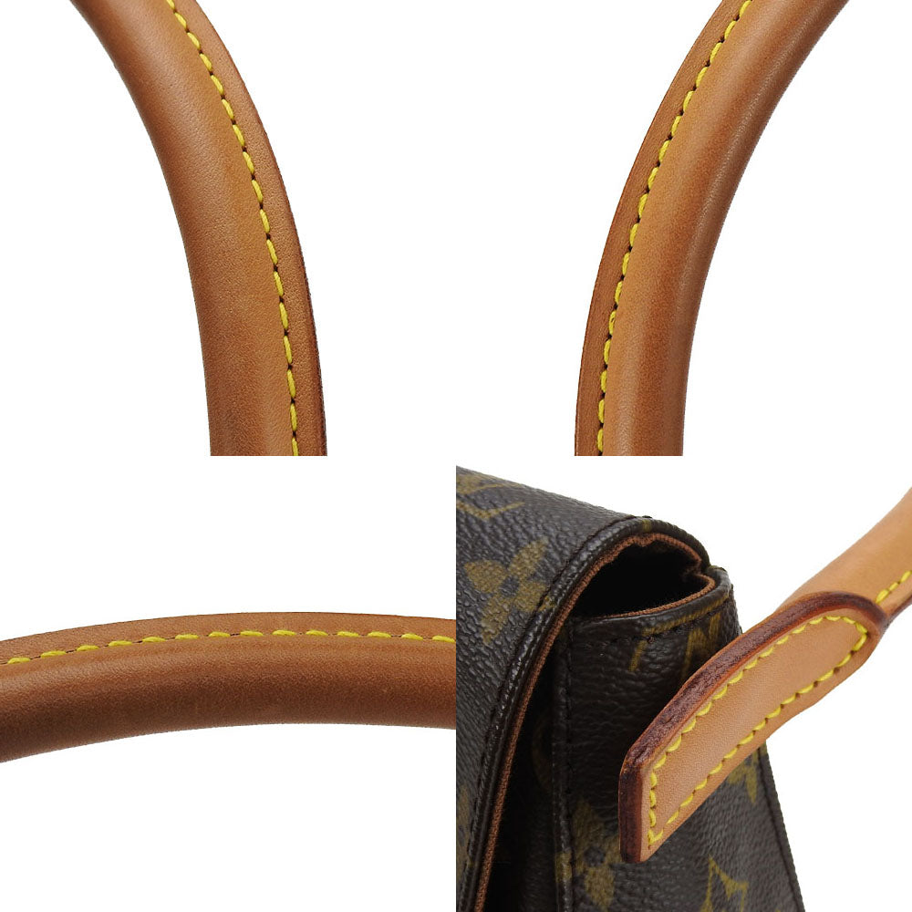Louis Vuitton Shoulder Bag M51147 Monogram, Tanned Leather Brown Mini Looping Women
