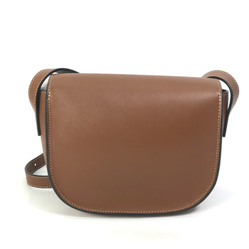 Celine Shoulder Bag 198263Du3 Leather Brown Crossbody Pochette Folco Cuir Triomphe Women