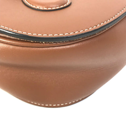 Celine Shoulder Bag 198263Du3 Leather Brown Crossbody Pochette Folco Cuir Triomphe Women