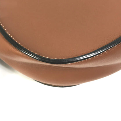 Celine Shoulder Bag 198263Du3 Leather Brown Crossbody Pochette Folco Cuir Triomphe Women
