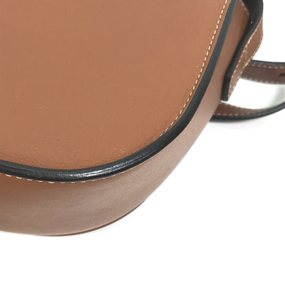 Celine Shoulder Bag 198263Du3 Leather Brown Crossbody Pochette Folco Cuir Triomphe Women
