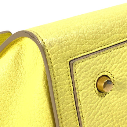 Celine Handbag 175883 Leather Yellow Tote Bag Belt Bag Thai Mini Thai Bag Women