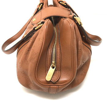Louis Vuitton Shoulder Bag M97052 Monogram Mahina Leather Cognac Mahina Runner Pm Women