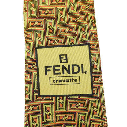 Fendi Tie Silk Green Mens