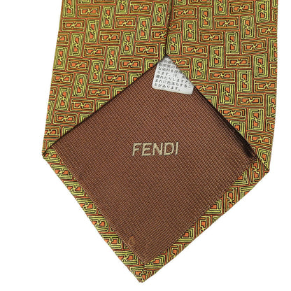 Fendi Tie Silk Green Mens