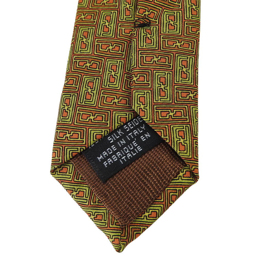 Fendi Tie Silk Green Mens
