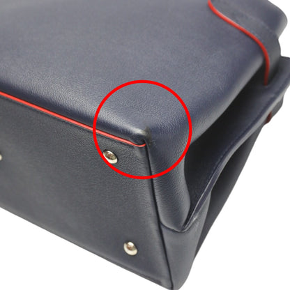 Louis Vuitton Handbag M53645 Calfskin Navy X Red 2Way Bag Rock Me Day Marine Rouge Women
