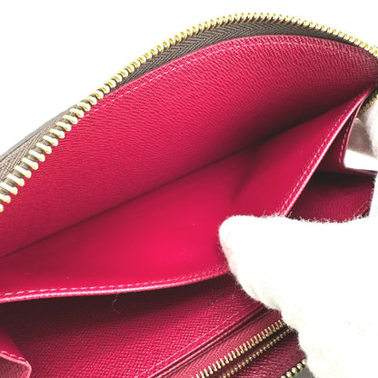 Louis Vuitton Long Wallet Purse M42616 Monogram Canvas Brown Zip Around Monogram Zippy Wallet Women