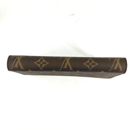 Louis Vuitton Long Wallet Purse M42616 Monogram Canvas Brown Zip Around Monogram Zippy Wallet Women