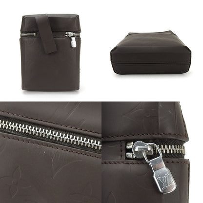 Louis Vuitton Pouch M46550 Monogram Grass Leather Brown Ray Unisex(Unisex)