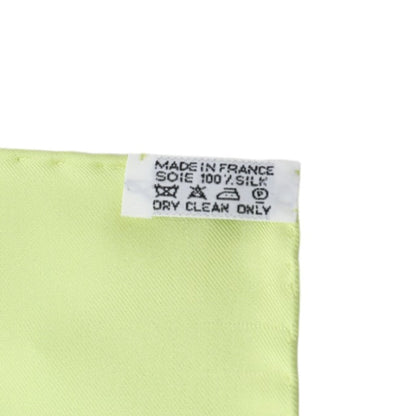 Hermes Scarf Silk Yellowish Green Stall Chantilly Castle Horse Museum Carre90 Women