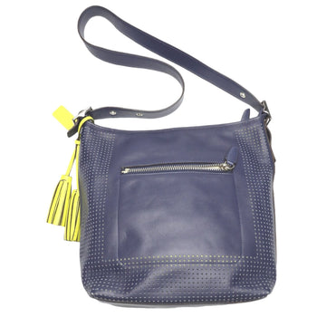 Coach Shoulder Bag F22762 Leather Navy Shoulder Bag Fringe Crossbody Women