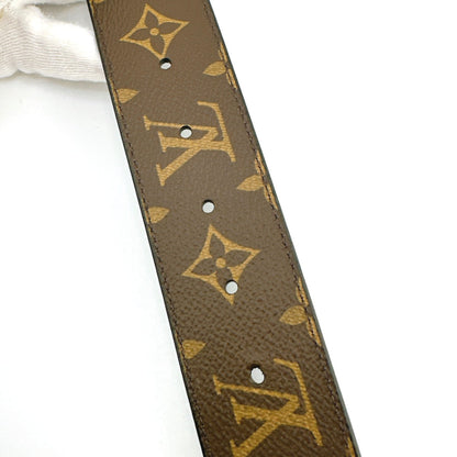 Louis Vuitton Belt M9821 Calfskin Brown Reverse Monogram Saintur Initial Mens 44