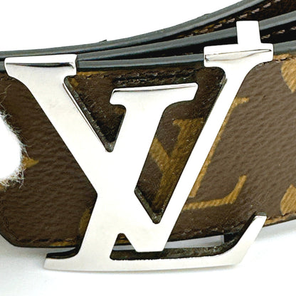Louis Vuitton Belt M9821 Calfskin Brown Reverse Monogram Saintur Initial Mens 44