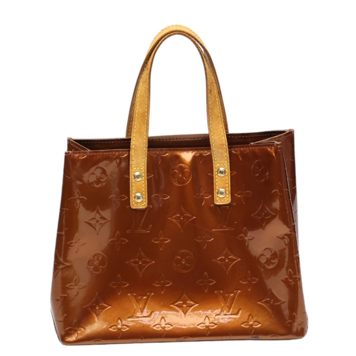Louis Vuitton Handbag M91146 Monogram Vernis Bronze Lead Pm Vernis Mini Bag Women