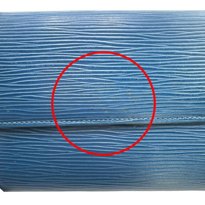 Louis Vuitton Long Wallet Purse M63385 Epi Leather Toledo Blue Long Wallet Purse Epi Porte Tresor