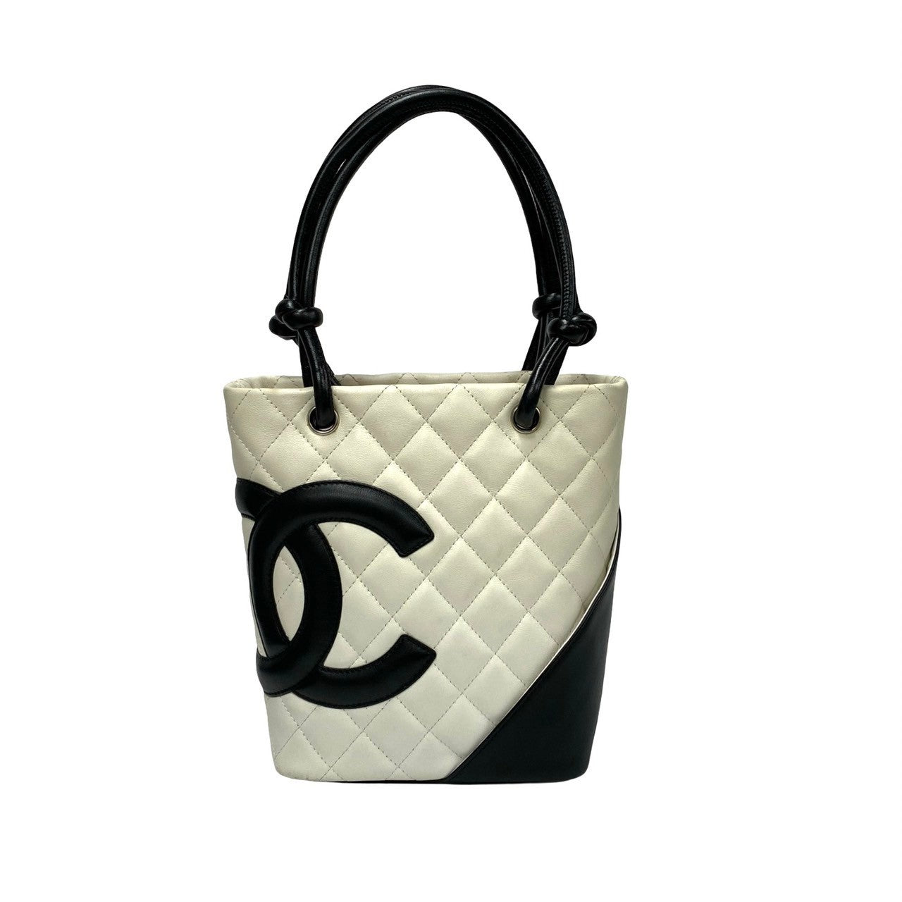 Chanel Handbag Leather Black Cambon Small