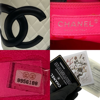 Chanel Handbag Leather Black Cambon Small