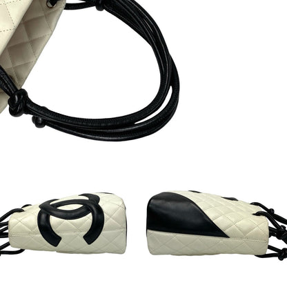 Chanel Handbag Leather Black Cambon Small