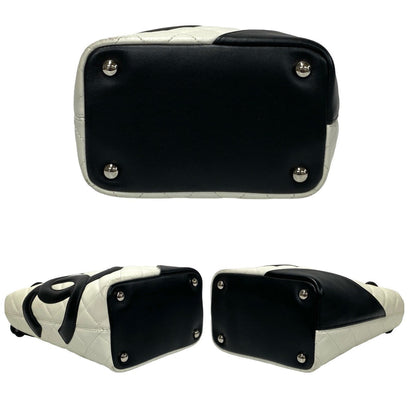 Chanel Handbag Leather Black Cambon Small