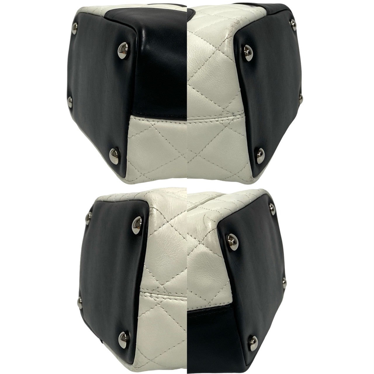 Chanel Handbag Leather Black Cambon Small
