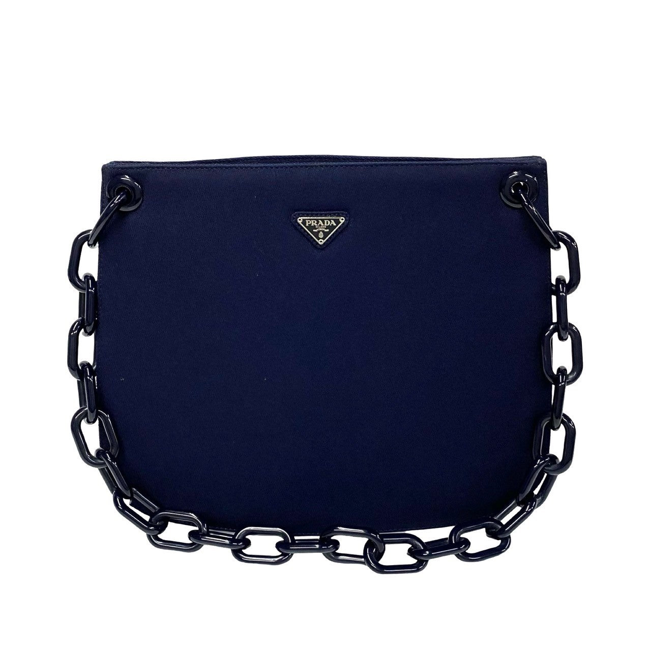 Prada Shoulder Bag Jersey, Plastic Navy Women