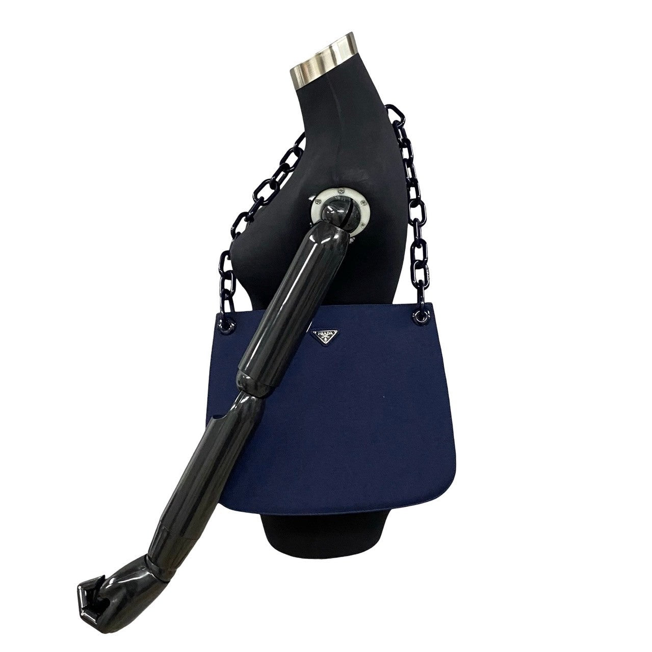 Prada Shoulder Bag Jersey, Plastic Navy Women