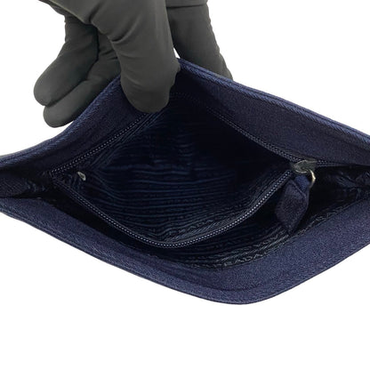 Prada Shoulder Bag Jersey, Plastic Navy Women