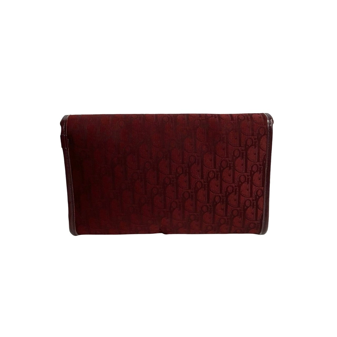 Christian Dior Shoulder Bag Leather Wine-Red