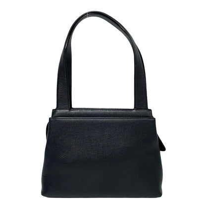 Chanel Handbag Matt Caviar Skin Black Coco Mark Women