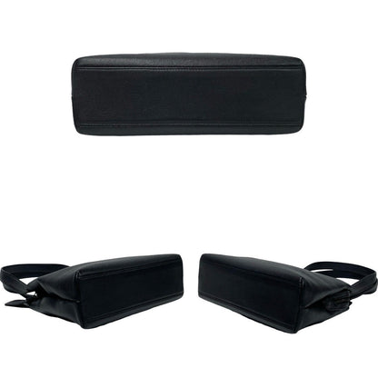 Chanel Handbag Matt Caviar Skin Black Coco Mark Women