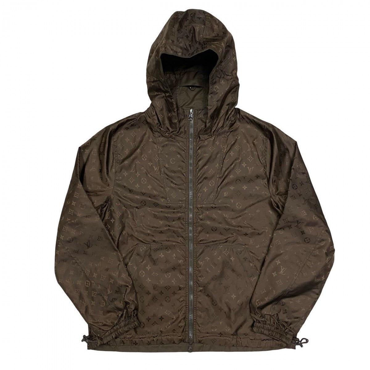 Louis Vuitton Blouson Nylon, Polyamide Brown Reversible Monogram Mens 48