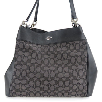 Coach Tote Bag F27579 Canvas, Leather Black Women