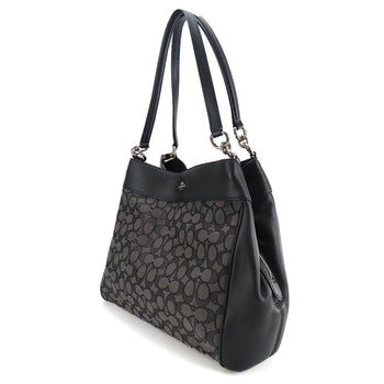 Coach Tote Bag F27579 Canvas, Leather Black Women