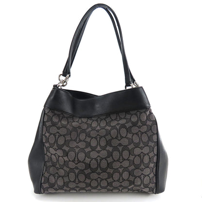 Coach Tote Bag F27579 Canvas, Leather Black Women