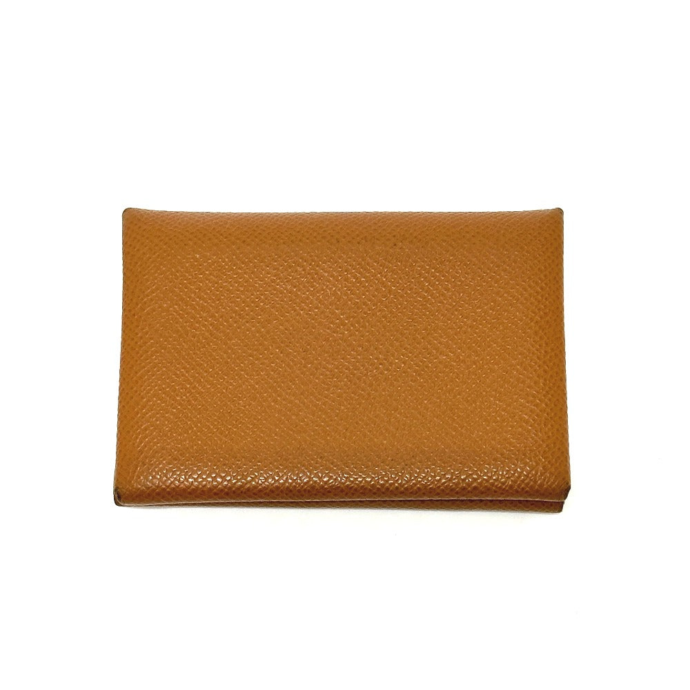 Hermes Coin Case Epsom Brown Calvi Duo Women