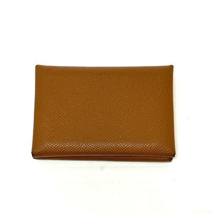 Hermes Coin Case Epsom Brown Calvi Duo Women