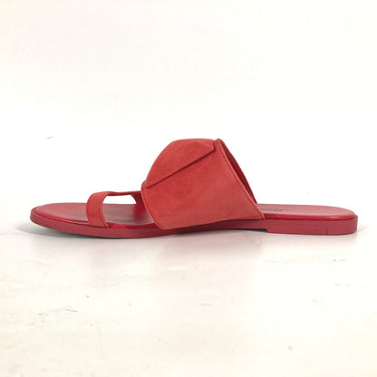 Hermes Sandals Suede, Leather Red Caia Meador 38 1/2