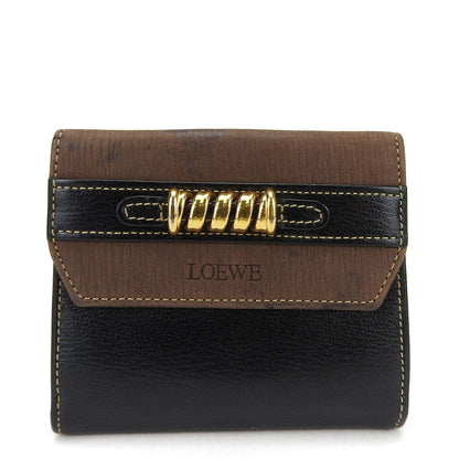 Loewe Bifold Wallet Leather Black Velazquez Women