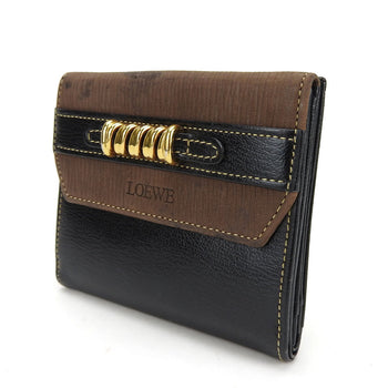 Loewe Bifold Wallet Leather Black Velazquez Women