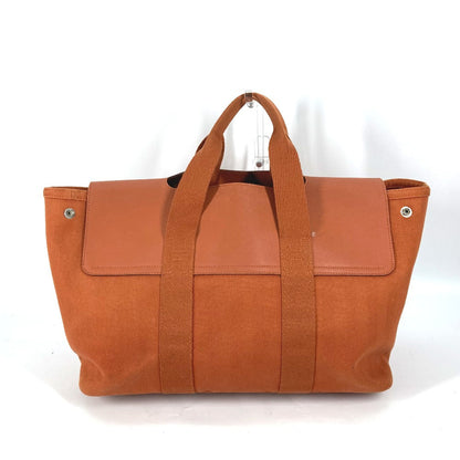 Hermes Tote Bag Canvas / Leather Orange Bag Handbag Valparaiso Mm Women