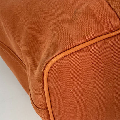 Hermes Tote Bag Canvas / Leather Orange Bag Handbag Valparaiso Mm Women