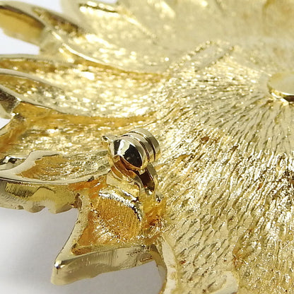 Christian Dior Brooch Metal Gold Women