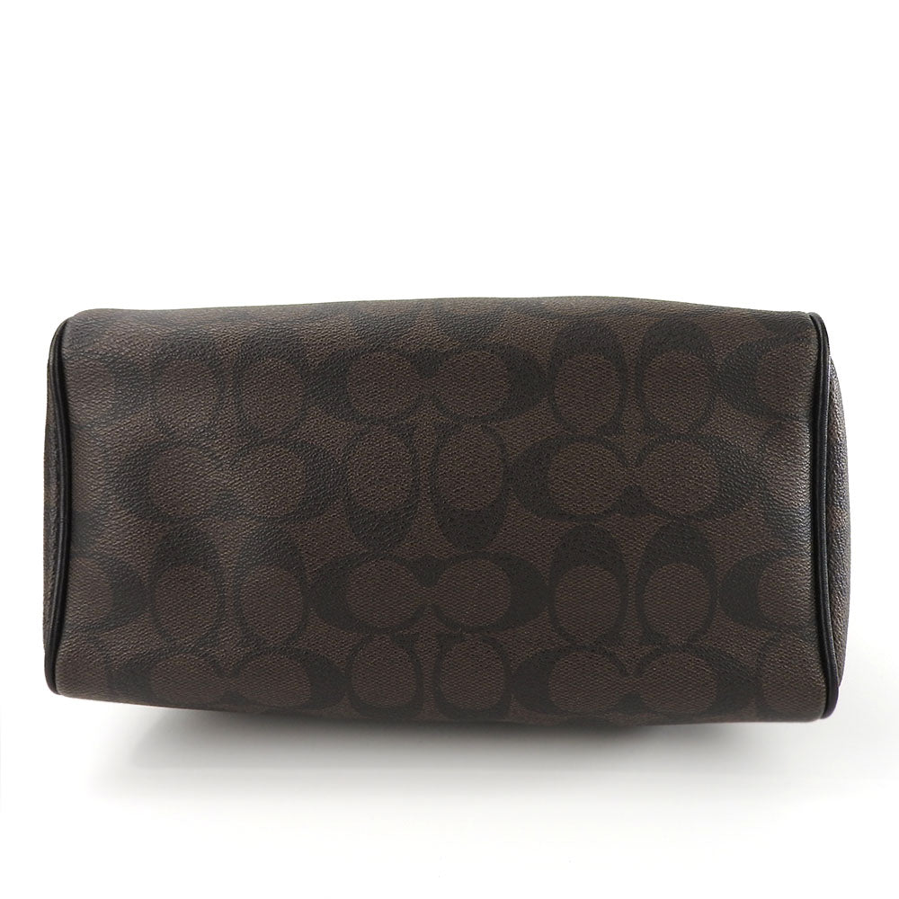 Coach Handbag F58312 Leather, Pvc Black Signature Mini Bennett Satchel Women