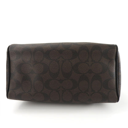Coach Handbag F58312 Leather, Pvc Black Signature Mini Bennett Satchel Women