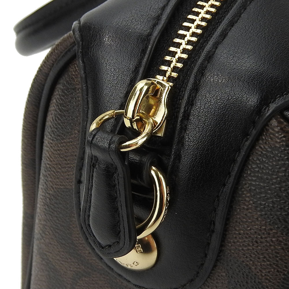 Coach Handbag F58312 Leather, Pvc Black Signature Mini Bennett Satchel Women