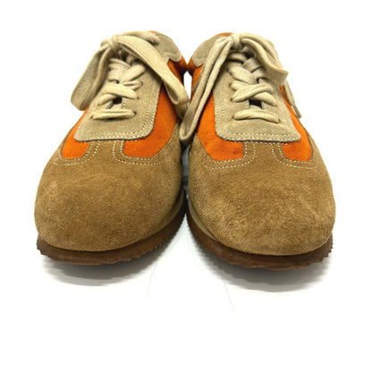 Hermes Sneakers Suede Orange Quick 42