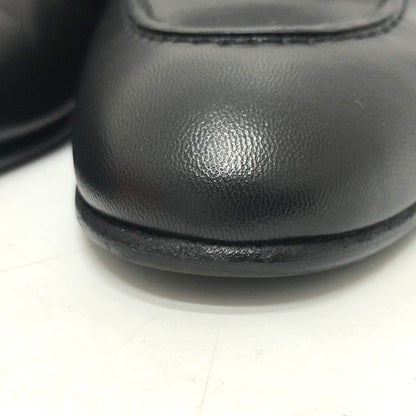 Hermes Leather Shoes Af201199Z Leather Black Moccasin H Logo Constance 34